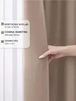 gotowa zasłona na taśmie beżowa