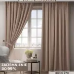 zasłony na taśmie beżowe