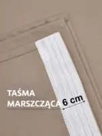 zasłony na taśmie do salonu beżowe