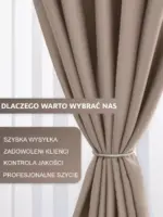 dekoracyjne zasłony na taśmie beżowe