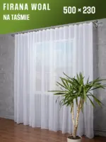 firana woalowa biała 5m do pokoju dziennego