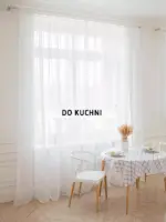 firana woal do kuchni, lekka firana na taśmie