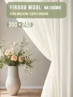firana woalowa na żabki do sypialni gładka