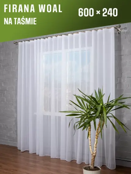 firana woalowa na taśmie gotowe po zakupie