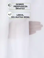 gotowa firana na taśmie marszczącej do salonu