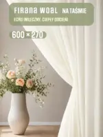 firana ecru woal gotowa