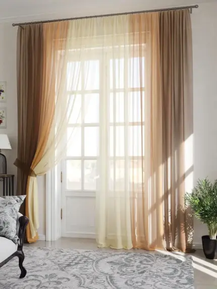 komplet 2 firan woalowych firany gotowe na okno