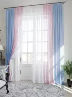 zestaw 2 firan woalowych harmonia barw gotowe do powieszenia