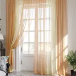 firana karmelowa do salonu z lekkiej tkaniny