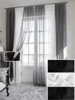 firany z przejściem koloru w jasnym wnętrzu