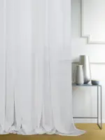 elegancka firana biała z kreskami