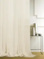 elegancka firana mleczna z kreskami