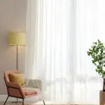firana woal mleczna do salonu