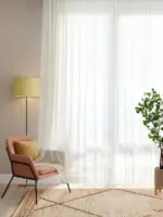 firana woal mleczna do salonu