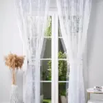 firana żakardowa marmur do salonu biała