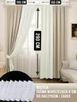 tkanina welurowa zasłony kaszmirowy mleczny struktura