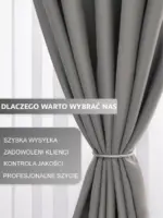 stylowe zasłony na taśmie szare