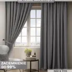 zasłony zaciemniające na taśmie szare