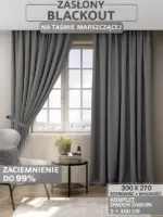 zasłony zaciemniające na taśmie szare
