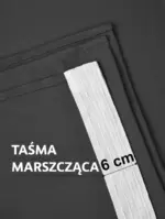 dekoracyjne zasłony grafitowe na taśmie