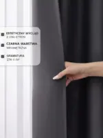 zasłony na taśmie grafitowe