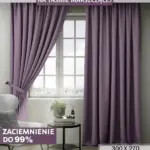zasłony zaciemniające na taśmie liliowe