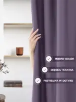zasłony na taśmie liliowe