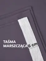 nowoczesne zasłony na taśmie liliowe