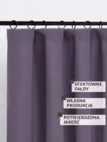 zasłona na taśmie marszczącej liliowa