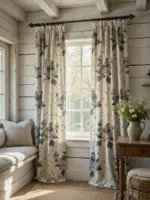 miękka draperia zasłony vintage