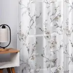 Firana lniana do salonu z efektem naturalnego lnu