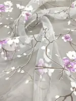 Liliowa firana Sakura do nowoczesnych wnętrz