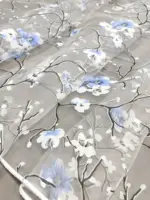 Firana Sakura błękitna do salonu i pokoju kup online
