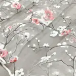 Firana Sakura różowo-koralowa do salonu i pokoju