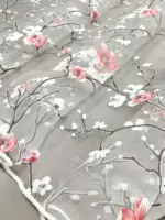 Firana Sakura różowo-koralowa do salonu i pokoju
