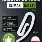 Haczyki ślimak do firan i zasłon ST-0742 150 szt duże opakowanie