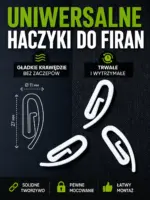 Haczyki do taśmy marszczącej ślimak ST-0742 tworzywo sztuczne